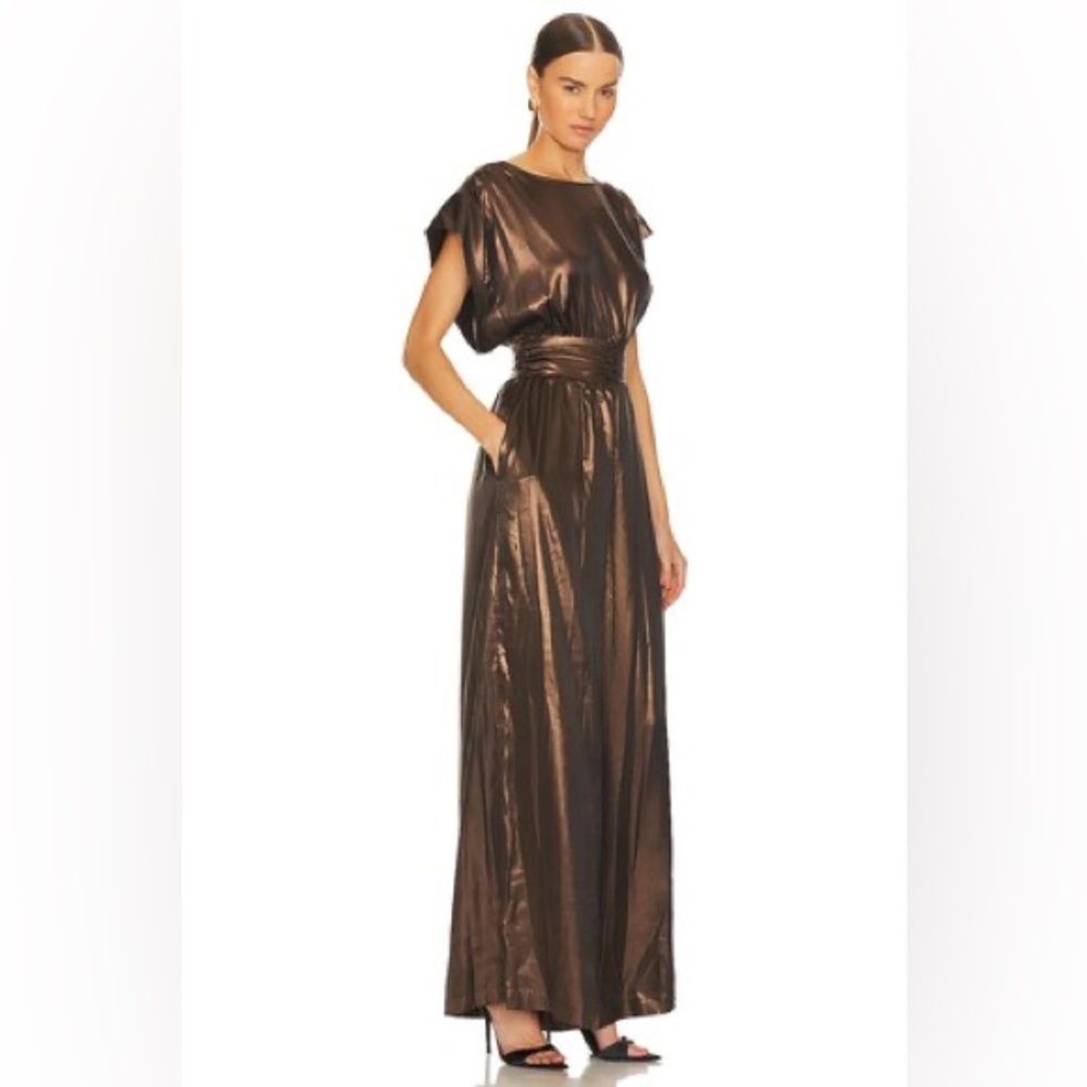 Sophia Jumpsuit in Burnished Bronze
MISA Los Angeles $385MSRP